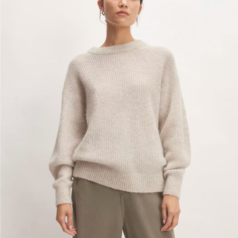 Everlane Alpaca crewneck in almond